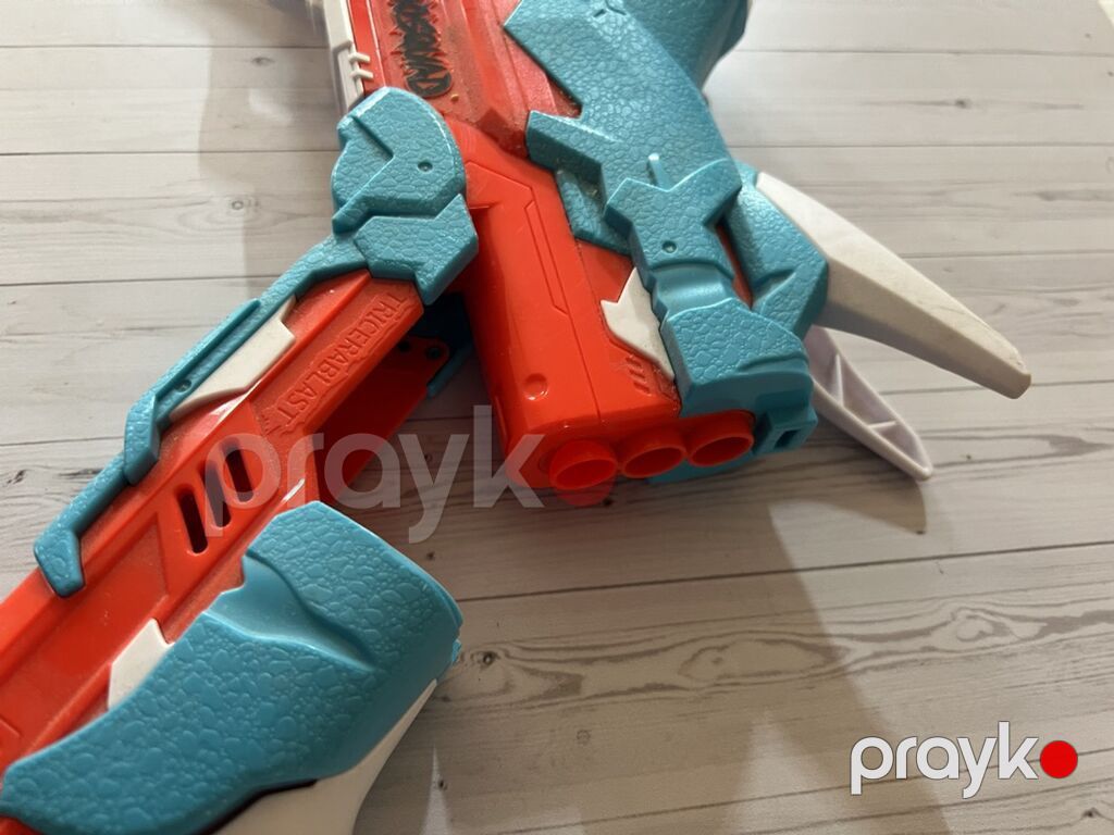Nerf DinoSquad (Tricera‑Blast) köpük ox atan blaster - Dinozavr — Oyuncaq silahları, Bakı (4)