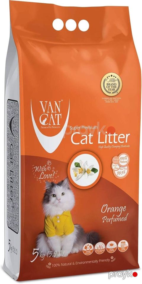 Hopdurucu doldurucu VanCat Orange Parfumed, pişiklər üçün, 5 kq — Bakı