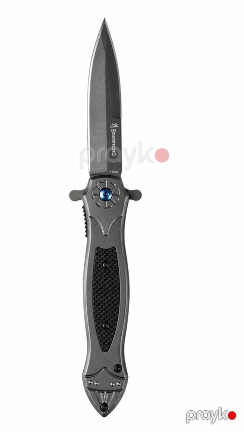 Qatlanan bıçaq Browning FA32, paslanmayan polad/metal/taxta, 22 sm, qara/boz — Bakı