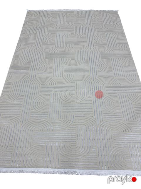 Xalça N22, ipək/pambıq, bej, 80x150 sm — Bakı