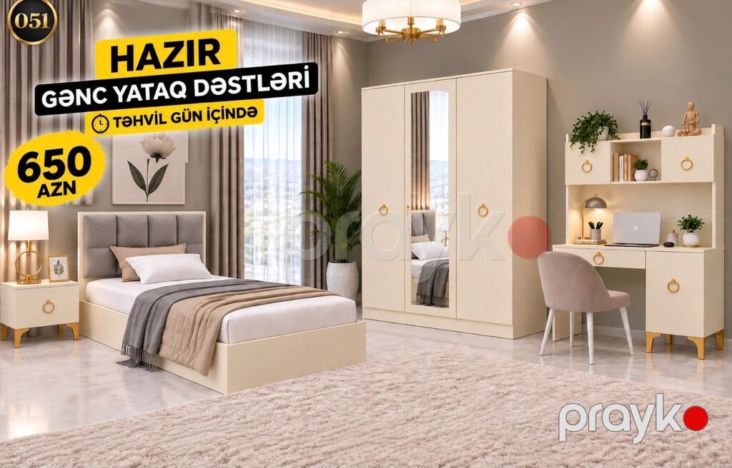 Gənc yataq dəstləri – anbarda satışa hazır. Xüsusiyyətlər: - 30 ədəd — Uşaq mebeli dəstləri, Digah (2)