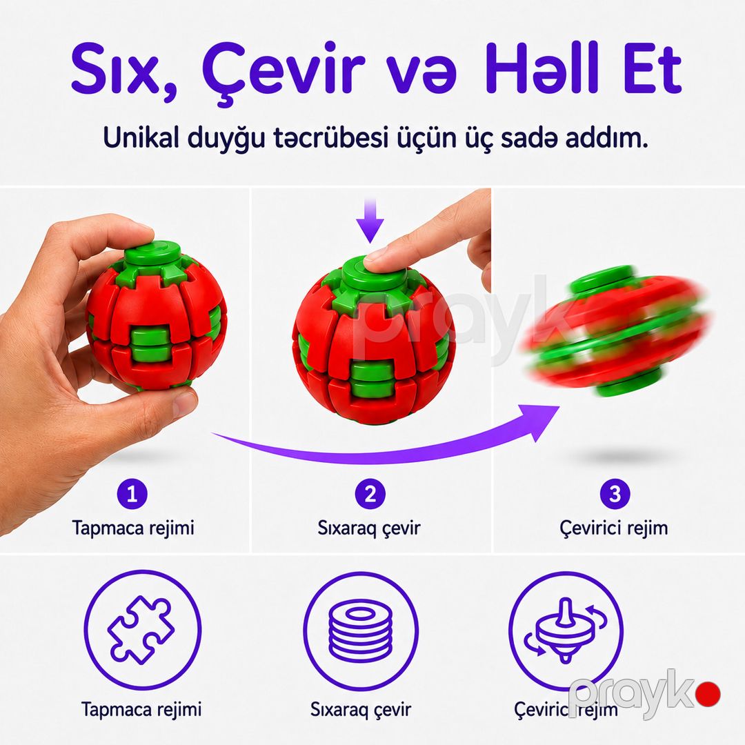 Antistress oyuncaq Spiner Ball, 3+ yaş, Plastik, Qırmızı — Mallar, Bakı (2)