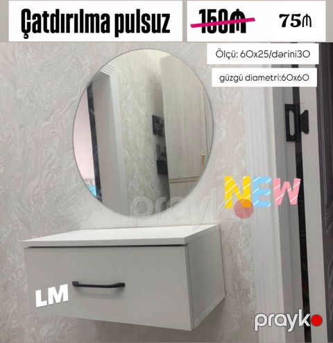 Yeni termolar – Yeni və sifarişlə Divara montaj olunan güzgü və asma — Bakı