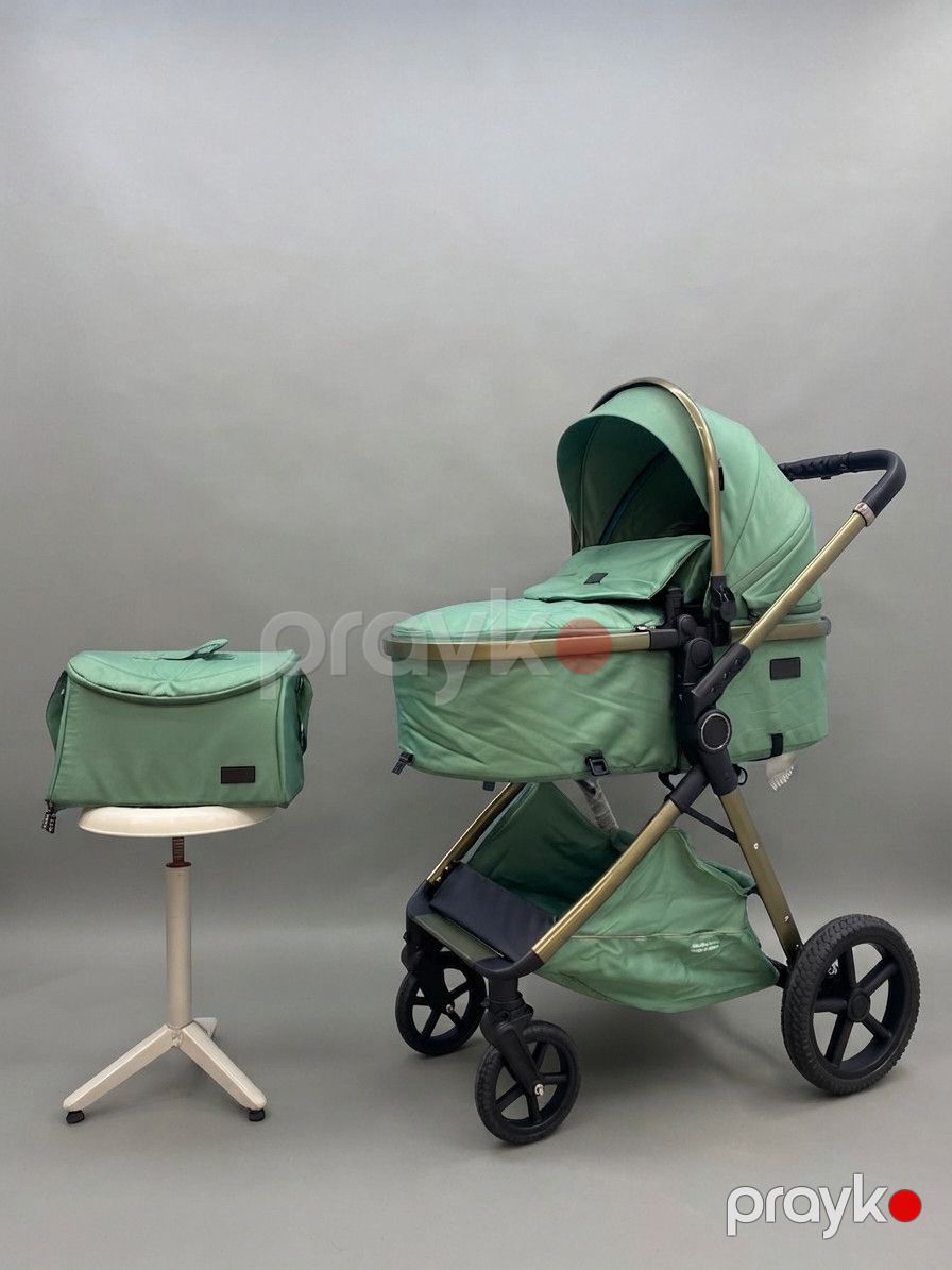 Uşaq arabası Kidilo N-H5G, çanta ilə, yaşıl — Mallar, Bakı