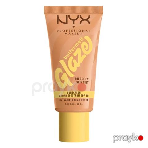 Tonal krem NYX Glaze Buttermelt Soft Glow Skin Tint Vanilla Bean Butta 02, 30 ml — Bakı