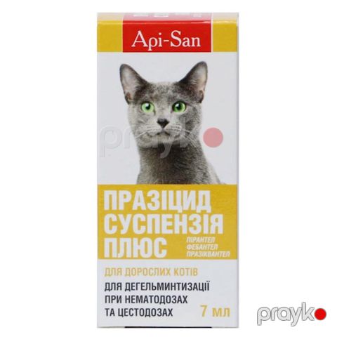 Suspenziya Apicenna "Празицид" helmintozların müalicəsi və profilaktikası üçün, pişiklər üçün, 10 ml — Bakı