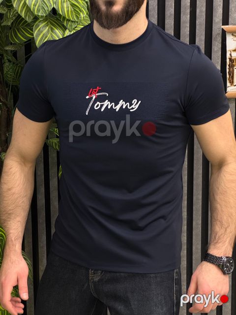 Futbolka kişilər üçün TM38, tünd göy, pambıq, ölçü L — Bakı