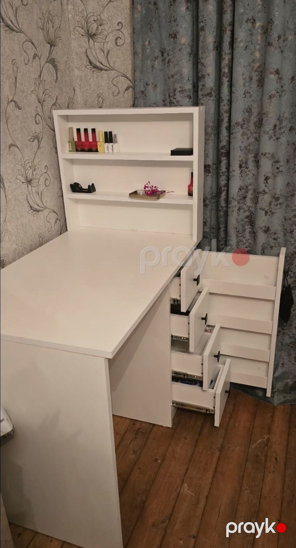 Düz masa, Siyirməli, Polkalı, Laminat — Salon mebeli, Mehdiabad (2)