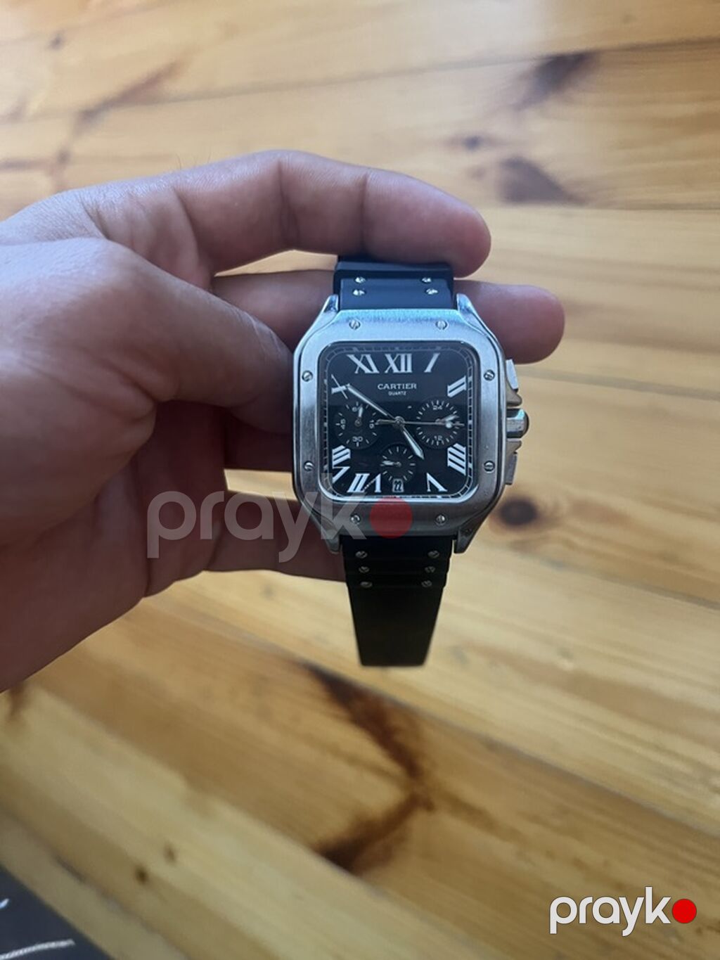 Cartier Santos 100 Chronograph Quartz kişi saatı - Korpus — Qol saatları, Digah (3)