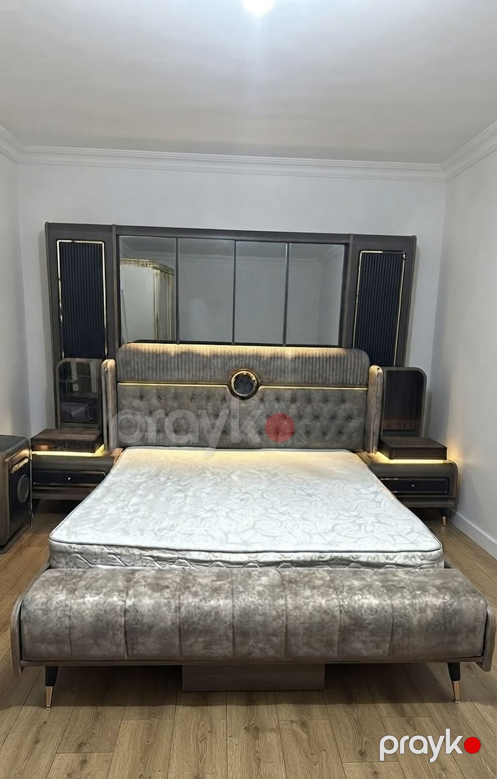 İkinəfərlik çarpayı, Dolab, Termo, 2 tumba, Türkiyə, İşlənmiş — Yataq otağı mobilya dəstləri, Bakı (4)