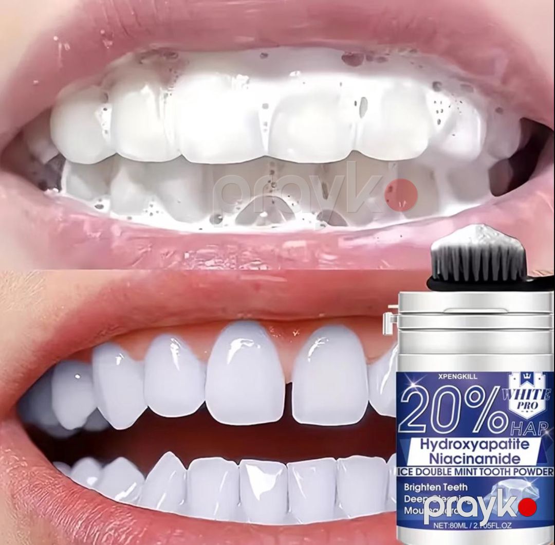 Diş tozu 20% Hydroxyapatite Niacinamide Ice Double Mint, 80 q — Mallar, Bakı (3)