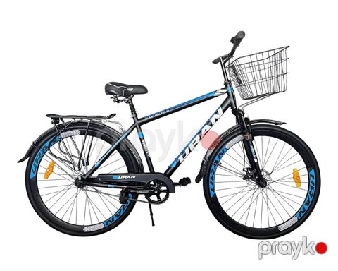 Şəhər velosipedi Uran 28650 28", qara/göy — Bakı