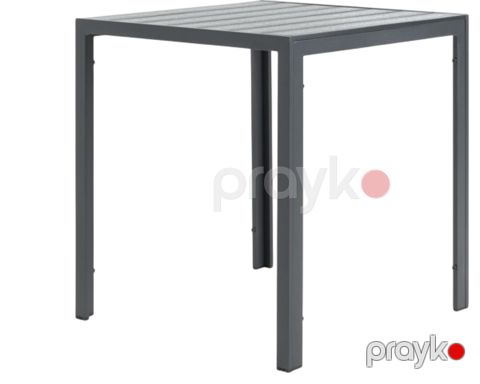 Bağ masası Jysk Jersore 3700154, süni ağac/alüminium, qara, 70x70 sm — Bakı