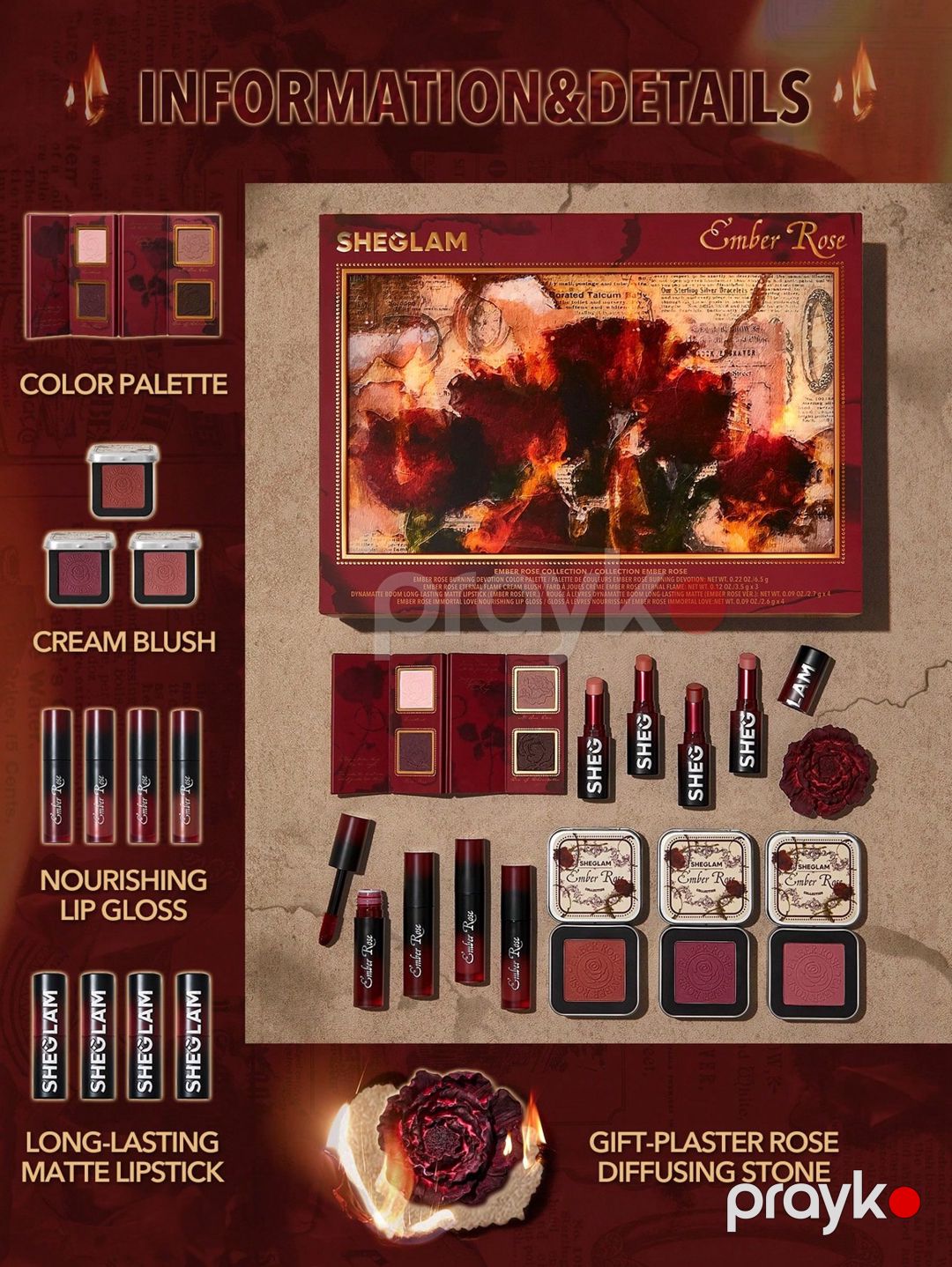 Dekorativ kosmetika dəsti No Brand Ember Rose Collection — Mallar, Bakı (2)