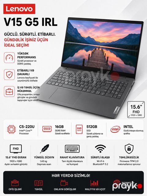 Lenovo V15 G5 IRL — Bakı