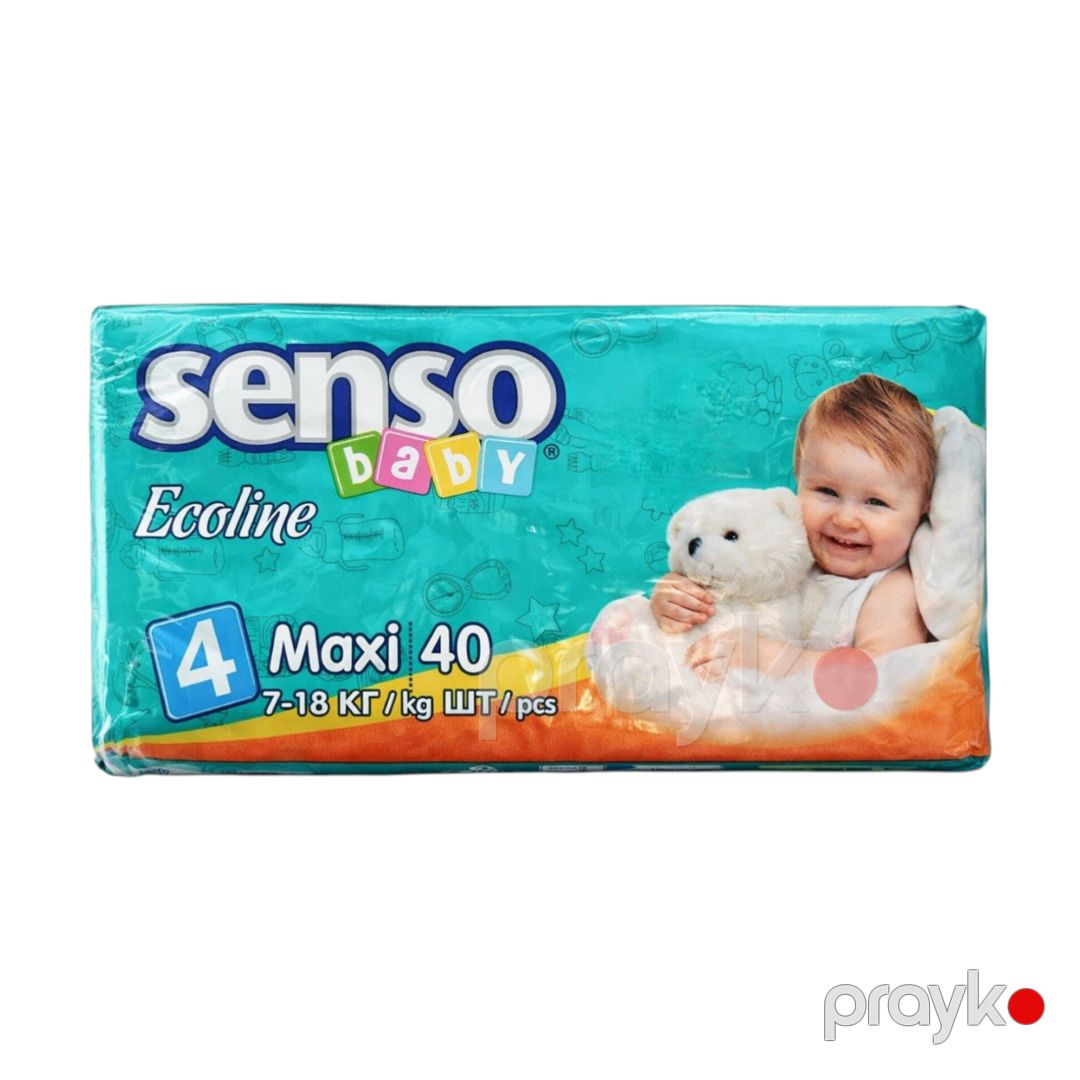 Uşaq bezləri Senso Baby Ecoline, ölçü 4 Maxi, 7-18 kq, 40 əd — Mallar, Bakı