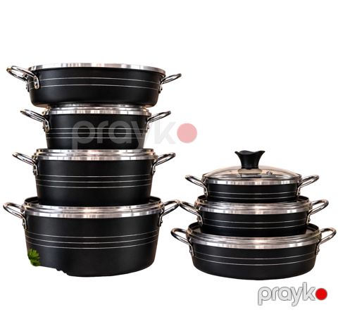Qab-qacaq dəsti Blacker, qranit, qara, 13 parça — Bakı