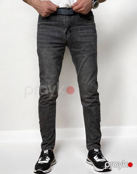 Kişilər üçün dar cins ML_1814, boz, pambıq, ölçü 30 — Bakı
