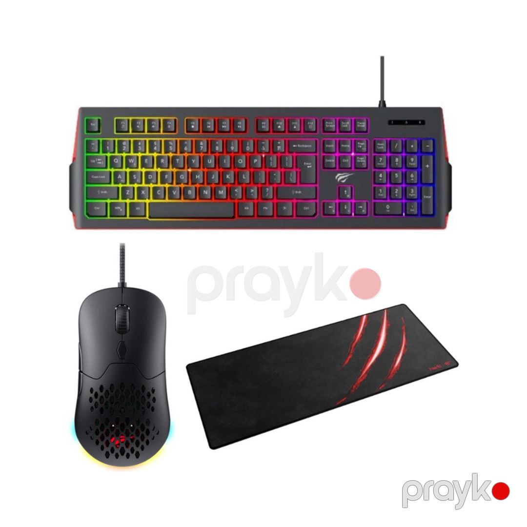 Havit kombo - Havit HV-MP860 Mouse Pad + Havit MS963WB Mouse + Havıt KB866L Keyboard — Periferik cihazlar, Bakı (2)