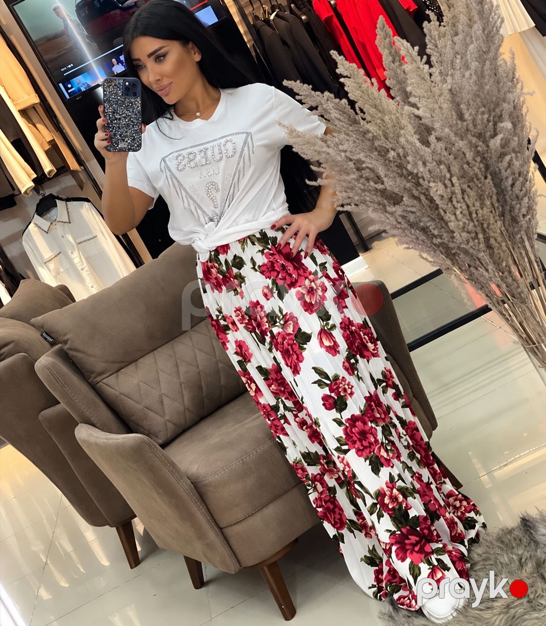 Qadınlar üçün plisse ətək 2786676, rəngbərəng, poliester, ölçü One size — Mallar, Bakı (3)