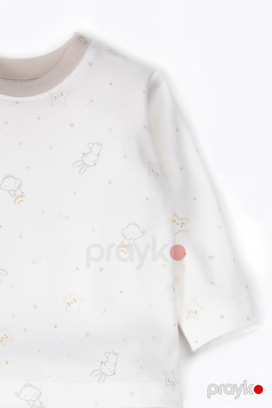 Şalvarlı pijama dəsti Bebetto F1527, bej, pambıq, ölçü 12-18 ay — Mallar, Bakı (3)