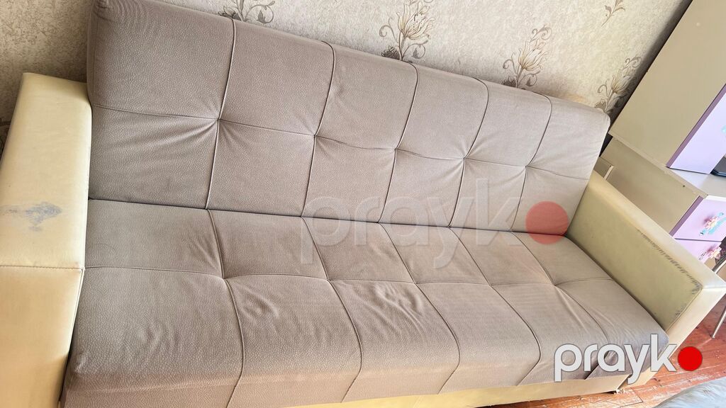 Bazalı divan - Rəng: açıq boz oturacaq və bel hissəsi, krem rəngli — Divanlər, Masazır (2)