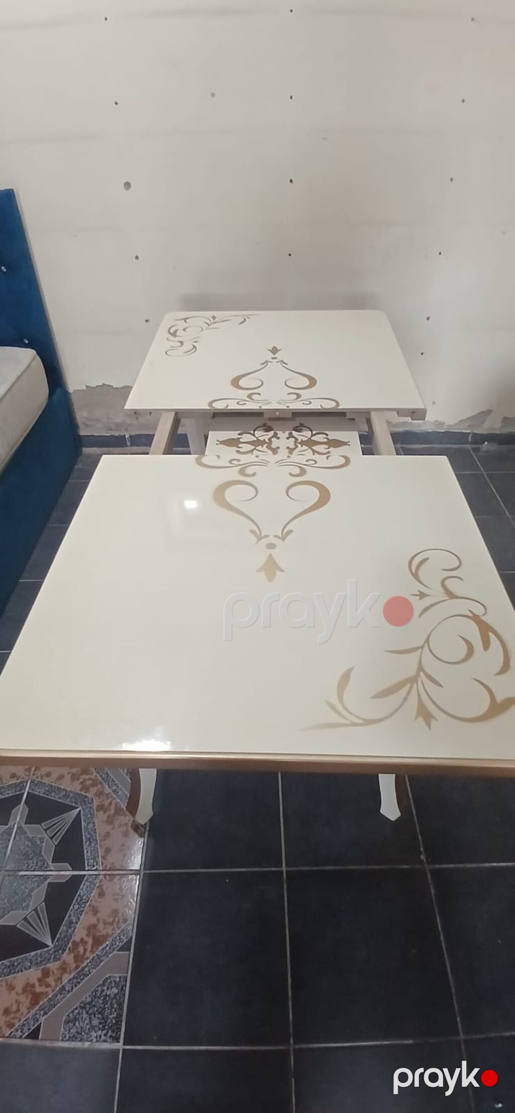 Qonaq otağı üçün, Yeni, Açılan, Dördbucaq masa, 6 stul — Masalar və stullar, Bakı (2)