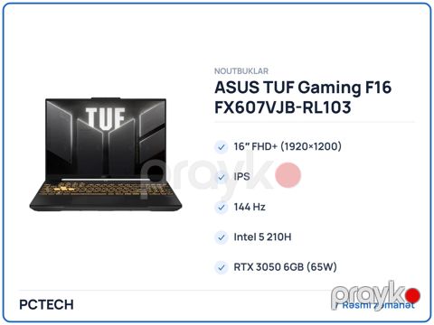 ASUS tuf Gaming F16 FX607VJB-RL103 (90NR0MZ6-M005K0) — Bakı