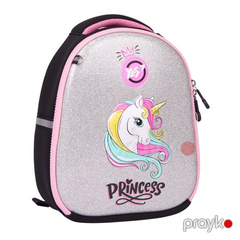 Məktəbəqədər bel çantası Yes K-33 Unicorn Princess, EVA/polyester, 25x20x9 sm, rəngbərəng — Bakı
