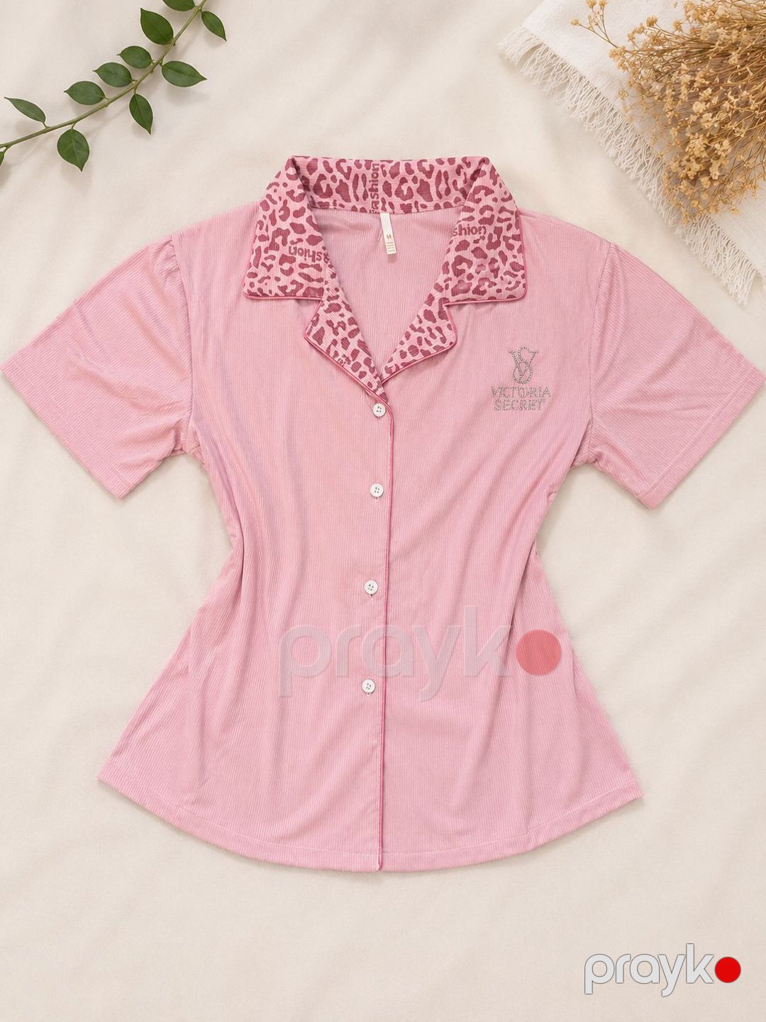 Şortlu dəst qadın üçün 12513, çəhrayı, leopard print, pambıq, ölçü S — Mallar, Bakı (3)