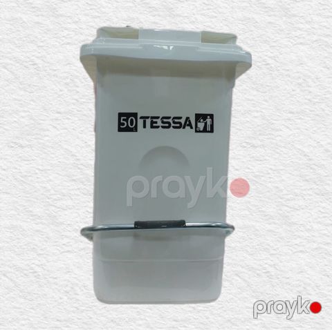 Zibil qabı Tessa, pedallı, ağ 50 l — Bakı