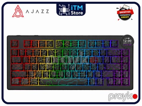 AK820 V2 White peach Switch-Side engraved contour Black — Bakı