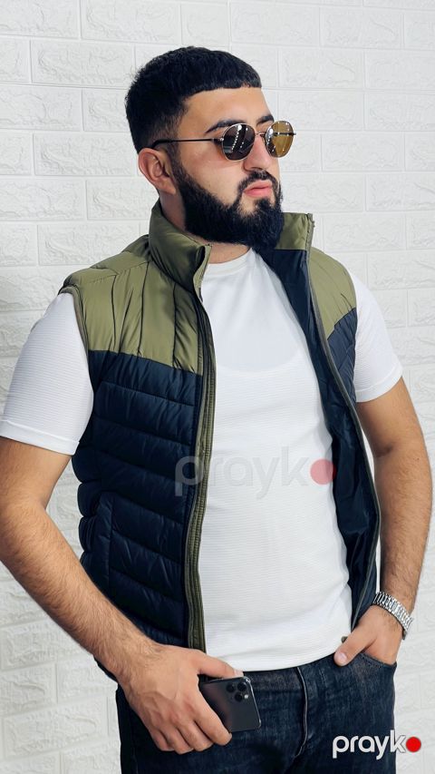 Kişilər üçün qalın jilet 1415-17710, qara, polyester, ölçü L — Bakı