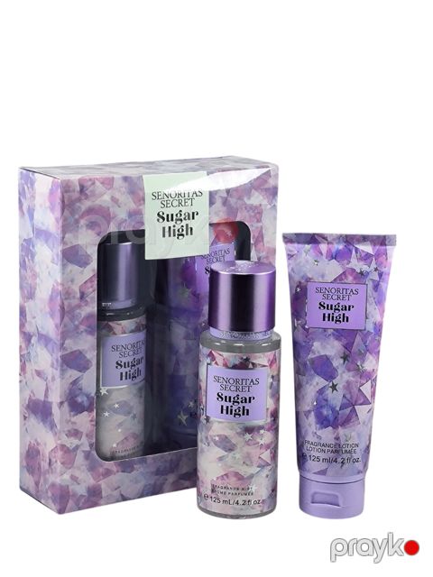 Bədən üçün kosmetika dəsti Senoritas Secret Sugar High (bədən üçün losyon 125 ml + bədən üçün sprey 125 ml) — Bakı