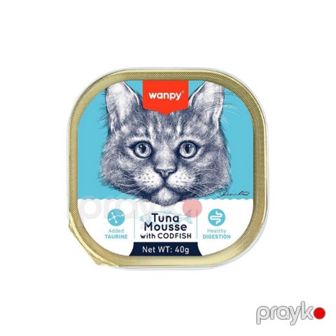 Nəm yem-mus pişiklər üçün tuna və treska ilə Wanpy 40 q — Bakı