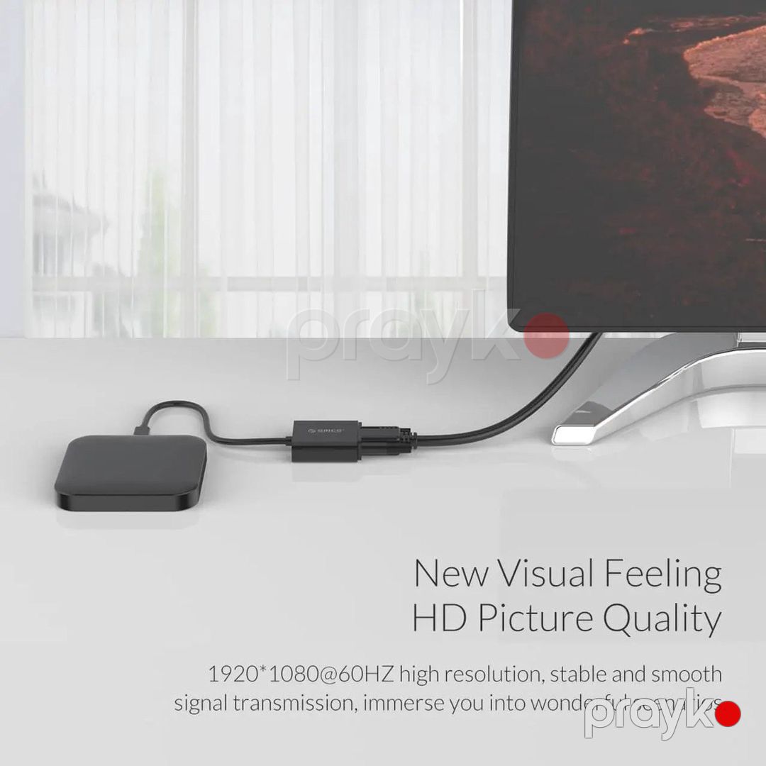 Conventer "Orıco-xd-mdfv-bk Mini DisplayPort to VGA 1920*1080@60Hz" — Periferik cihazlar, Bakı (5)