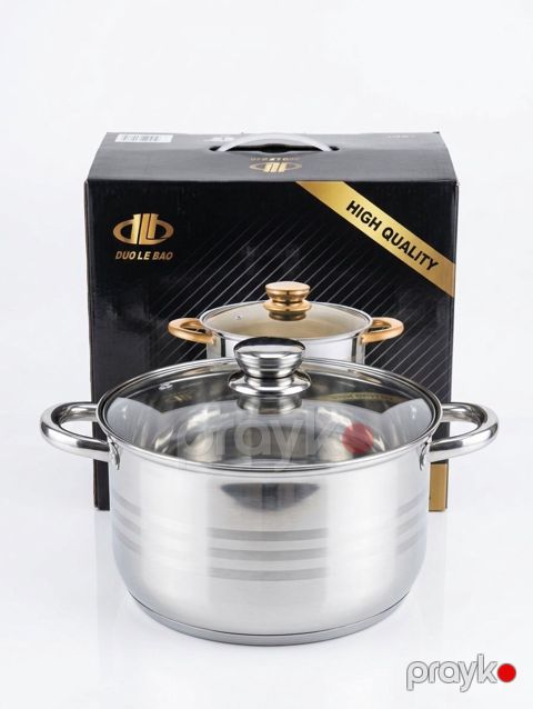 Qazan NP17, paslanmayan polad, gümüşü, 28 sm, 1 l — Bakı