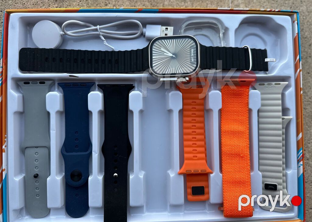 Smart saat ultra 2 7 kemer yeni Hiwear Plus Smart Watch seti - 49 mm — Ağıllı saatlar, Bakı (5)