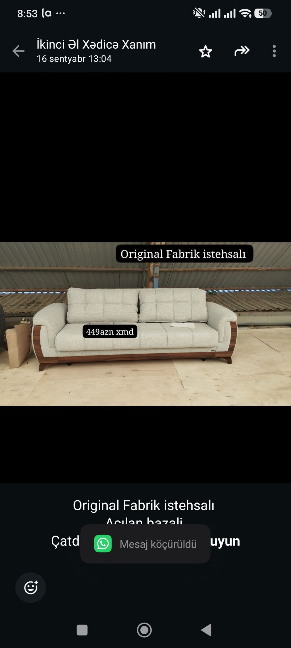 Original Fabrik istehsalı Açılan bazali Çatdırilma şəhər daxili — Divanlər, Bakı