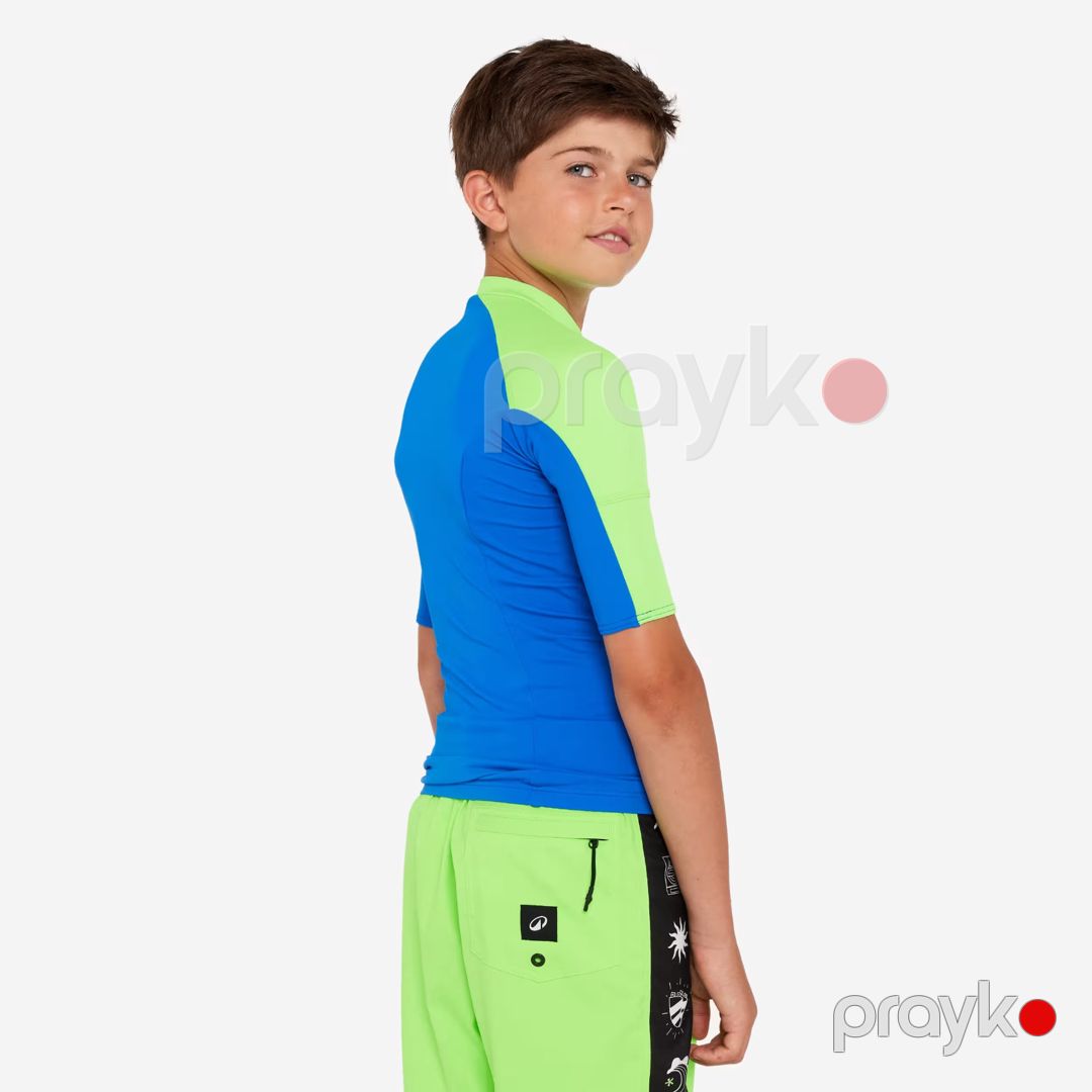 Üzgüçü futbolkası Decathlon 8916359, yaşıl/mavi, elastan/poliester, 10-11 yaş — Mallar, Bakı (3)