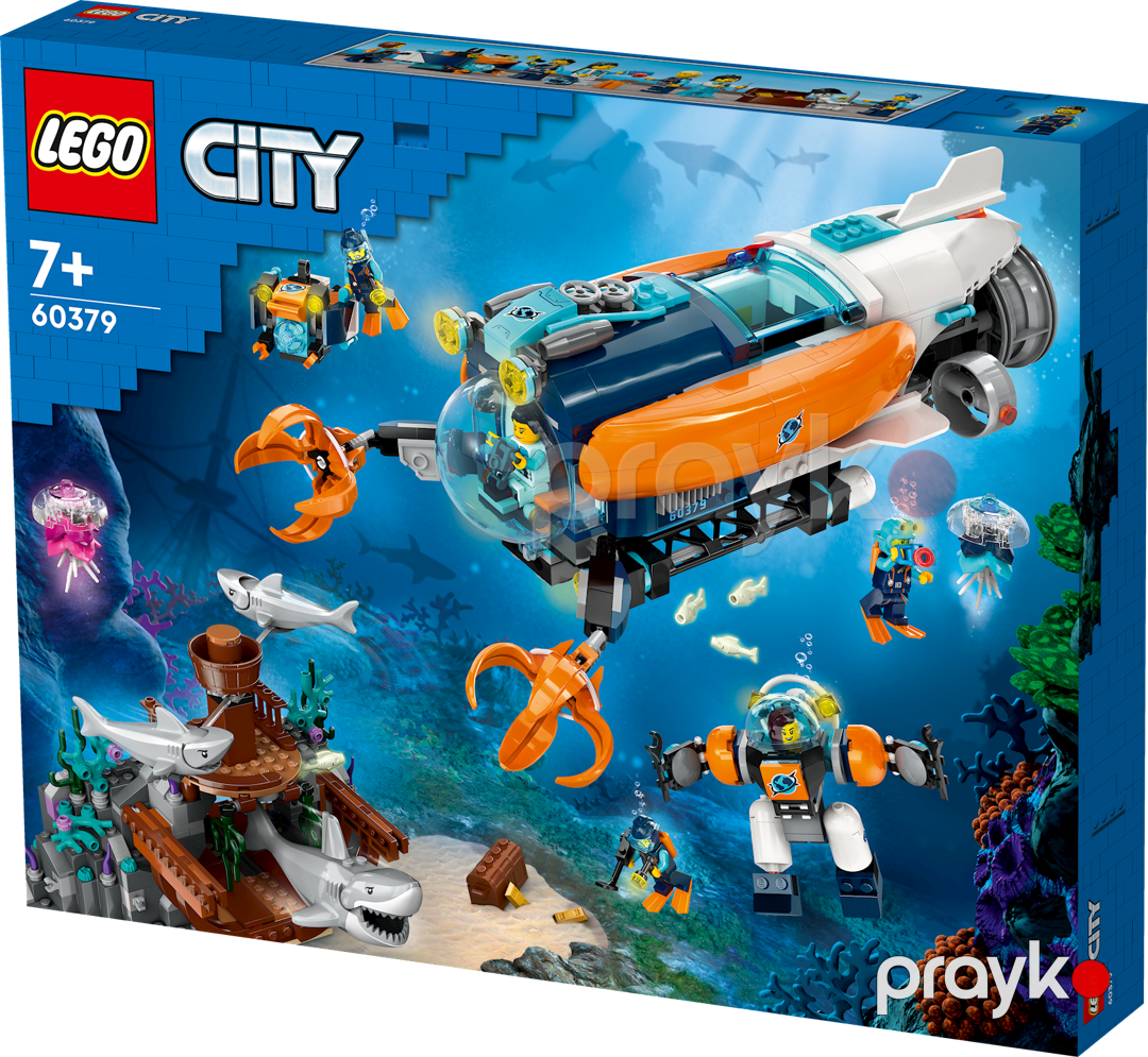 Konstruktor Lego City Exploration Deep Sea Explorer Submarine 60379, 7+ yaş, 842 hissə — Mallar, Bakı (3)
