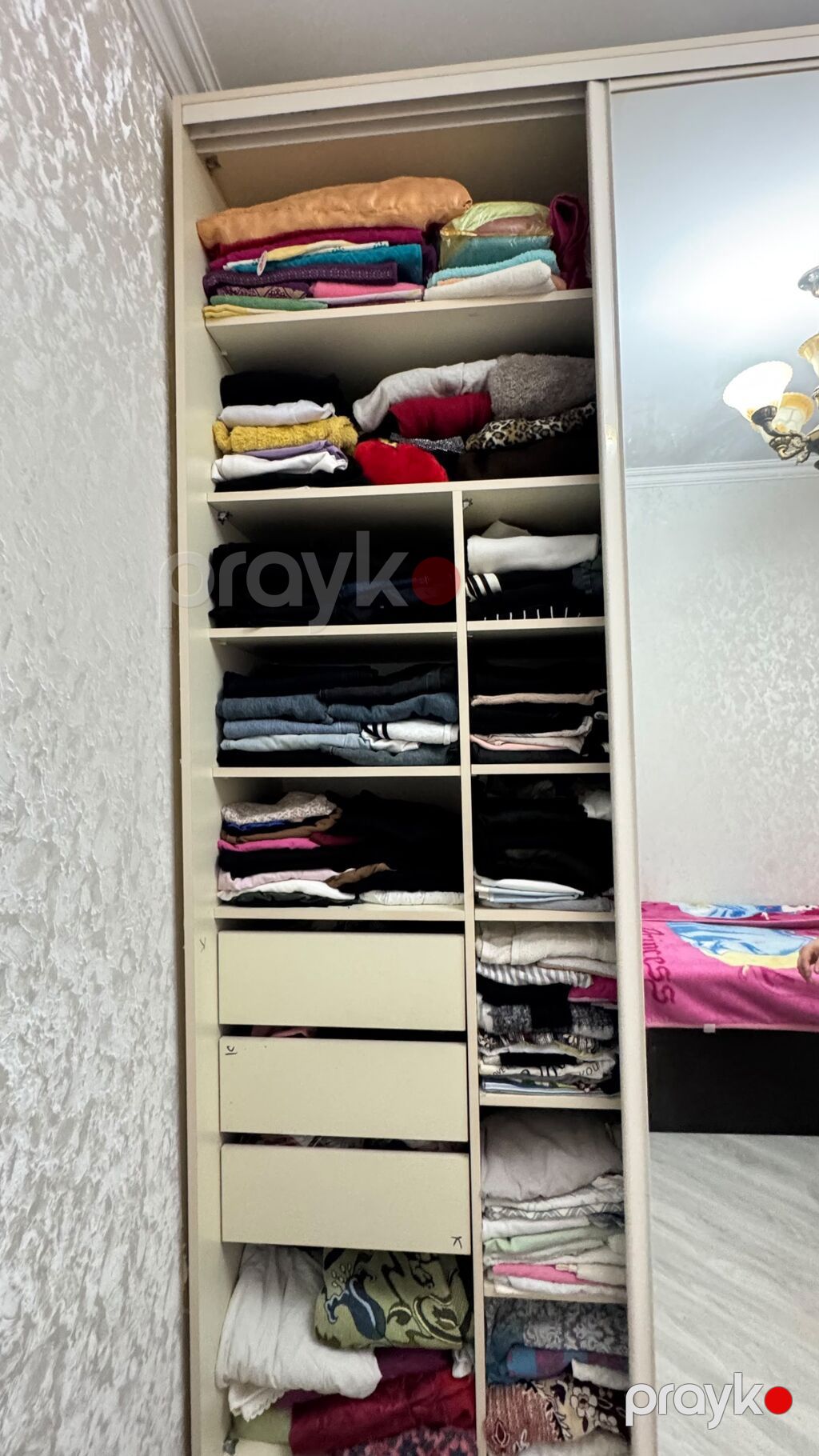 Geniş sürgülü qapılı şkaf - Ölçü: təxminən divarboyu üç bölməli — Şkaflar, Novxanı (3)