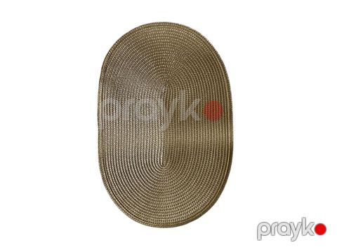 Qablar üçün altlıq dəsti FS-1203, dəri, qızılı, 25x40 sm, 6 əd — Bakı