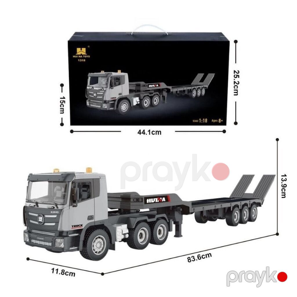 HuiNa Toys 1318 radioidarə olunan uzunqoşqulu yük maşını oyuncağı — Oyuncaq nəqliyyatı, Xırdalan (3)