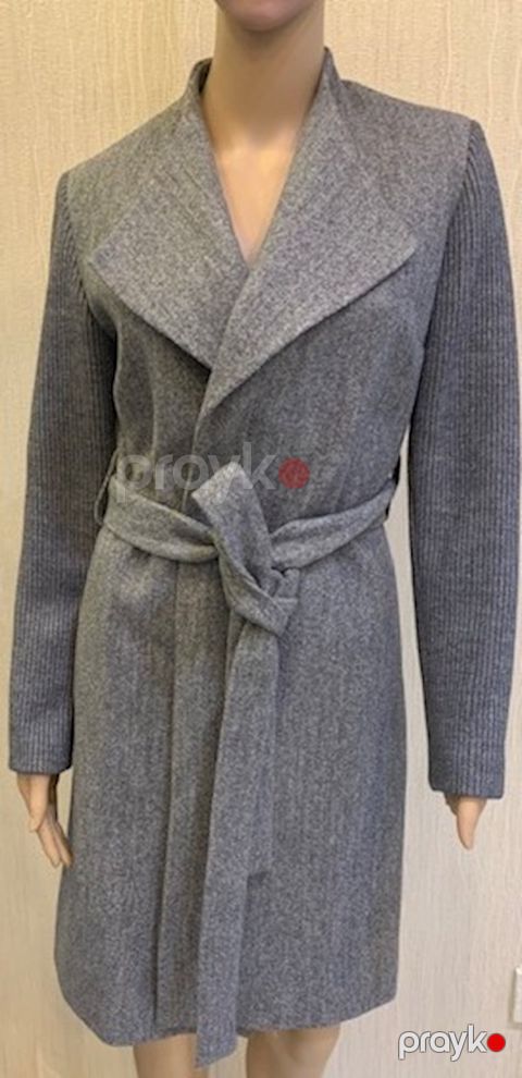 Qadınlar üçün fəsillərarası palto Dessen 248093, boz, polyester/viskoz/akril, ölçü 42 — Bakı