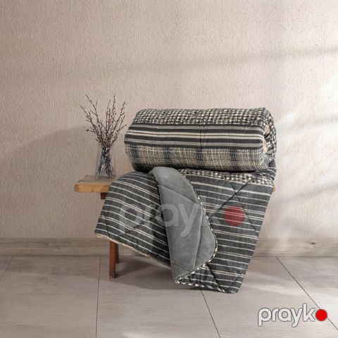 Yorğan Cotton Box Velvet Timbre Antrasit, poliester, boz, ikinəfərlik, 195x215 sm — Bakı