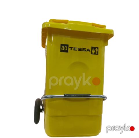 Zibil qabı Tessa, pedallı və təkərli, 80 l, sarı — Bakı