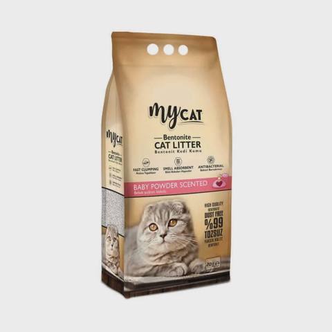 My Cat körpə pudrası ətirli pişik qumu, 20 l — Zoo.az — Cats