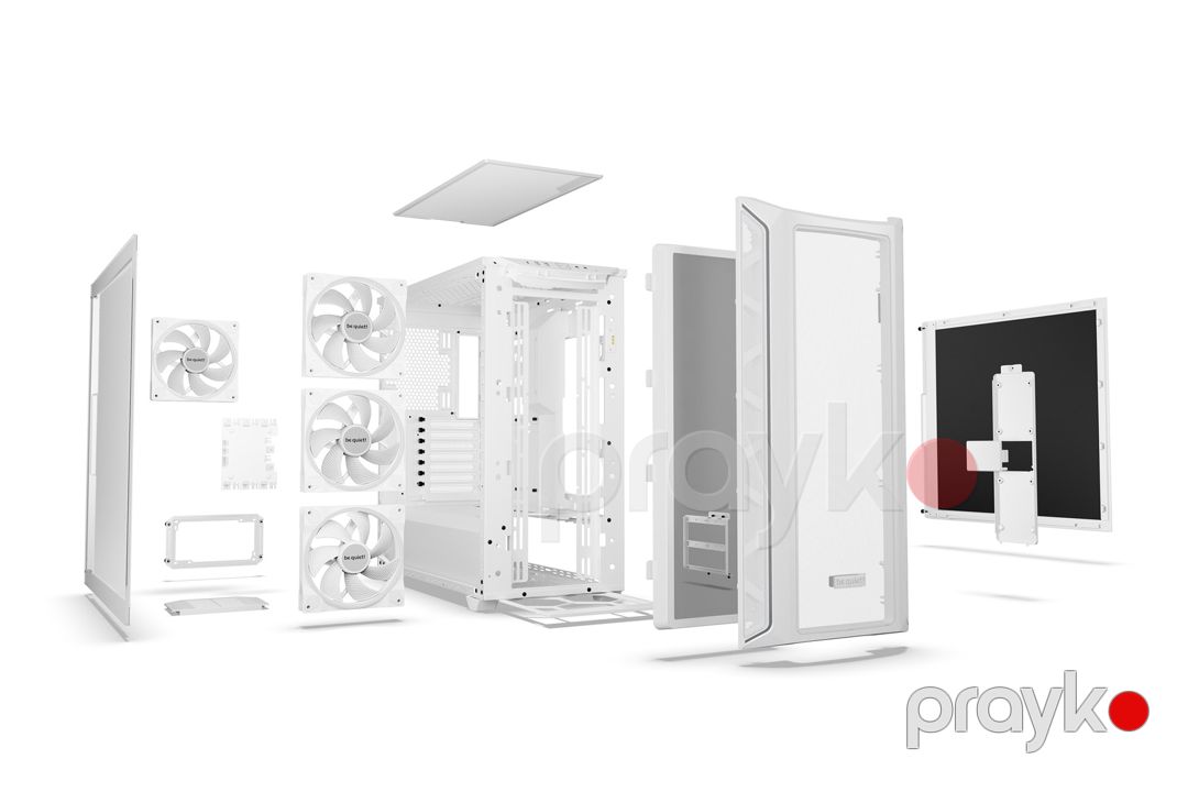 Case Be Quiet BGW64 Shadow Base 800 FX White E-atx, 550 x 247 x 503, RGB Fan 1x Light Wings 140m — Kompüterlər və noutbuklar, Bakı (4)