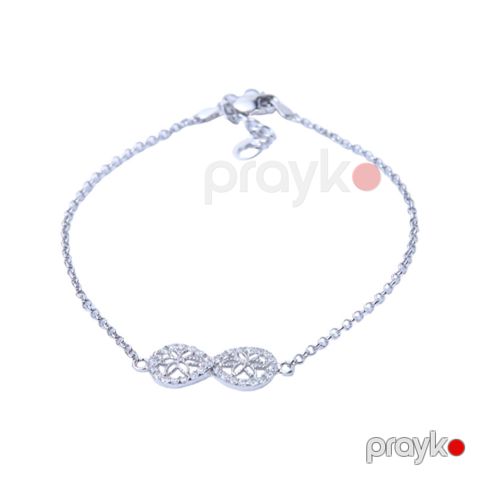 Gümüş qolbaq Azgold 96, Gümüşü/Şəffaf — Bakı